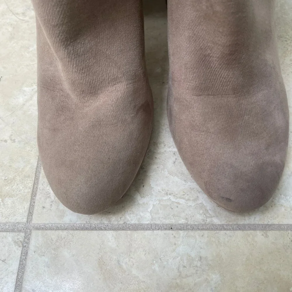 DV8 Resley Faux Suede Bootie, Size 9, Taupe - only worn 1-2 times!